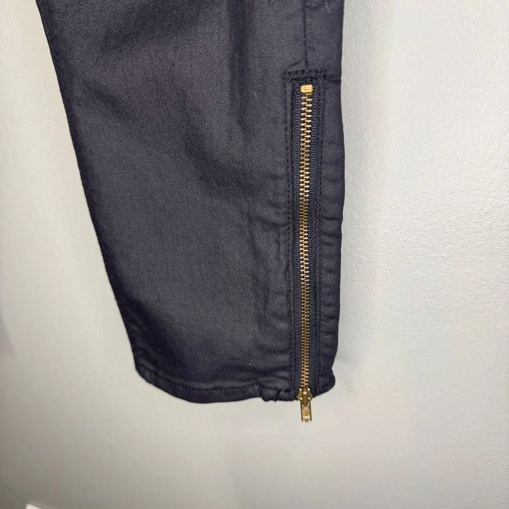 &Denim Black Pleather Glitter Pants Jeans Size 27